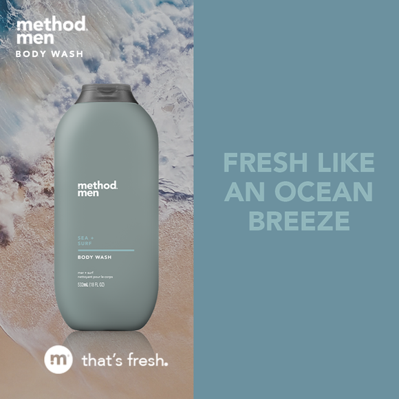 Method Men Body Wash 532ml  - Sea + Surf
